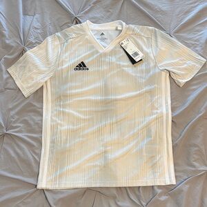 Adidas Youth White and Gray Jersey